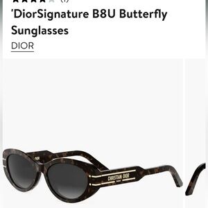 Dior B8U butterfly oval dark Havana  Sunglasses